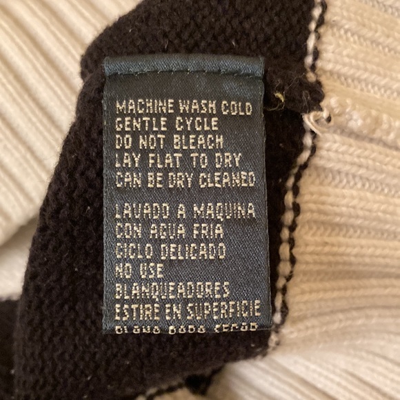 Vintage Ralph Lauren Black/White Cotton Sweater - Picture 11 of 11